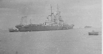 Tokyo Harbar Battleship Iowa December, 1945